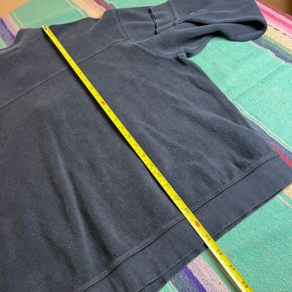Wolverine Quarter Zip Pullover Mens Large Black Ribbed Cotton Knit Sweater